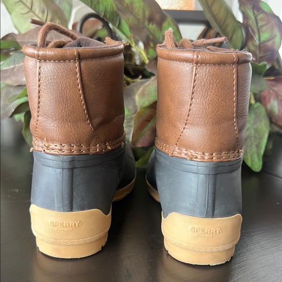 Sperry Tan and Black Waterproof Boots - Picture 2 of 7